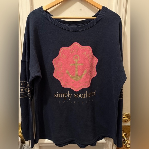 Simply Southern Tops - Simply Southern "God Is My Anchor" Sweatshirt